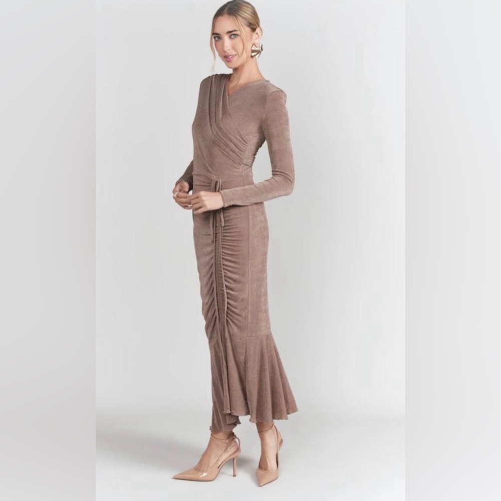 Adina Valerie Midi Dress - Mink